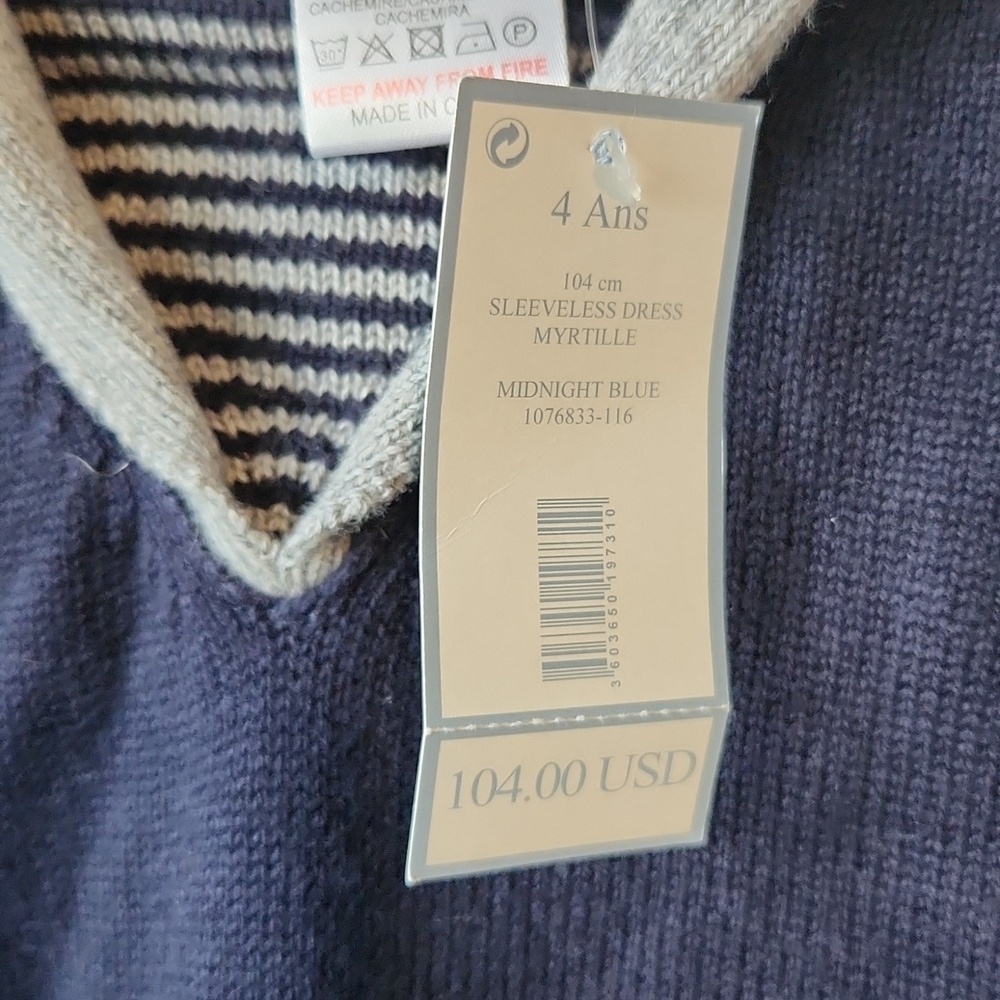 Jacadi Paris Navy & Grey Dress - Picture 11 of 11